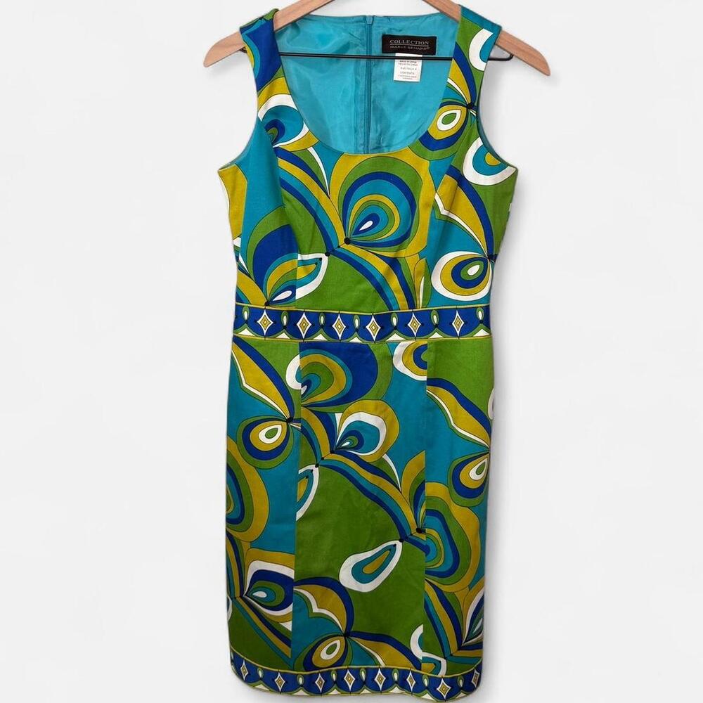 Vintage Harve Bernard Retro Scoop Neck Midi Dress Size 4